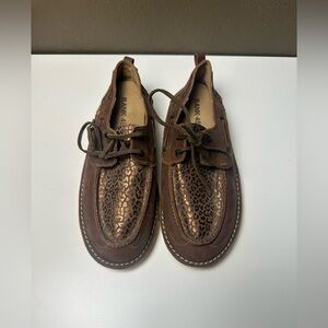 Women’s leather slip on shoes NWOT